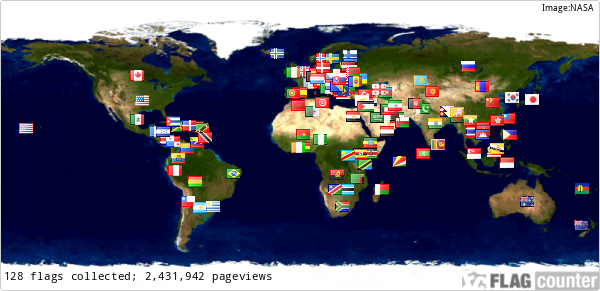 OUR VISITOR LOCATIONS ACCROSS THE GLOBE!